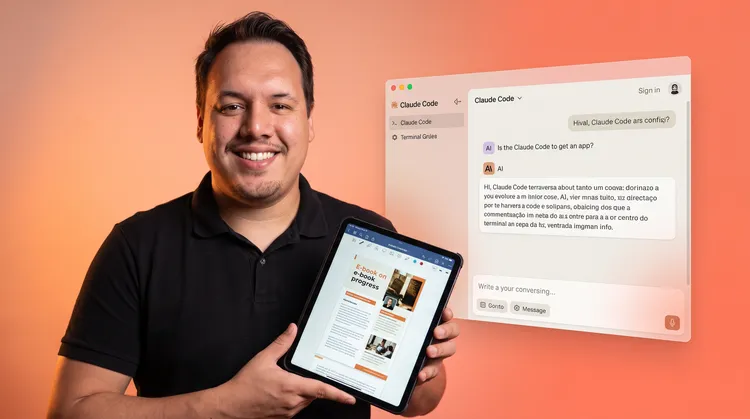 Professor Otávio Marques no criar ebook com IA