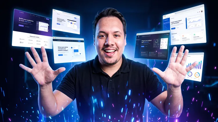 Capa do curso Crie sites incríveis usando IA no Google Antigravity, com o professor Otávio Marques