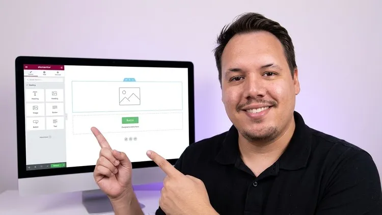 Capa do curso Do Zero a Intermediário: Curso de Elementor + WordPress, com o professor Otávio Marques