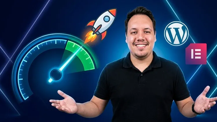 Capa do curso Otimize seu site feito em WordPress + Elementor, com o professor Otávio Marques